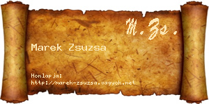 Marek Zsuzsa névjegykártya